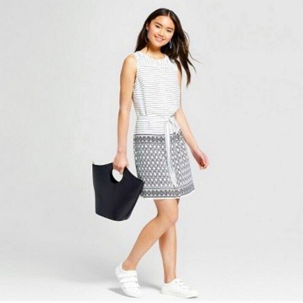 A New Day White & Black Shift Dress